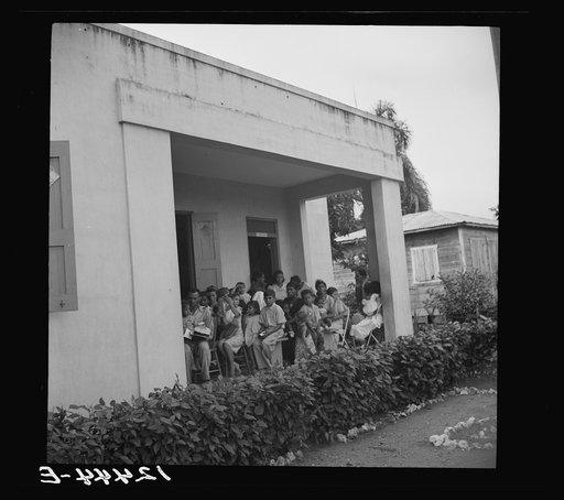 Untitled photo, possibly related to: Children's day at a P.R.R.A. (Puerto Rico Resettlement Administration) health center. San Juan, Puerto Rico