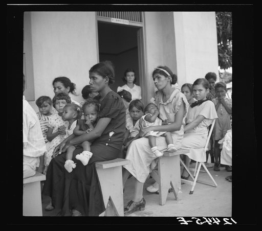 Untitled photo, possibly related to: Children's day at a P.R.R.A. (Puerto Rico Resettlement Administration) health center. San Juan, Puerto Rico