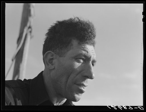 Untitled photo, possibly related to: Manuel Zorra, known as one of the best fishermen on the Cape, who in spite of bad fishing conditions, still keeps himself going by running a small boat with a minimum of crew, frequently by himself. Provincetown, Massachusetts