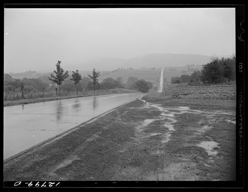 Untitled photo, possibly related to: State highway number 45 near State College, Pennsylvania, in the rain