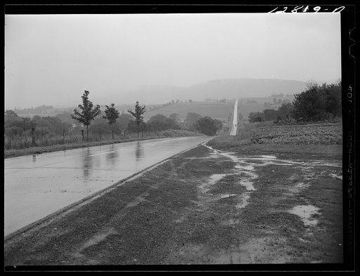 Untitled photo, possibly related to: State highway number 45 near State College, Pennsylvania, in the rain