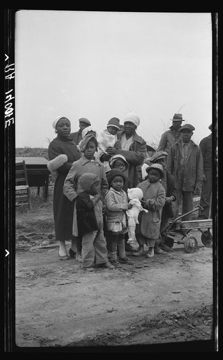 Untitled photo, possibly related to: Parkin (vicinity), Arkansas. The families of evicted sharecroppers of the Dibble plantation. They were legally evicted the week of January 12, 1936. The plantation having charged that by membership in the Southern Tenant Farmers' Union they were engaging in a con