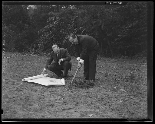 Untitled photo, possibly related to: First breaking of ground at Greenbelt project, Maryland