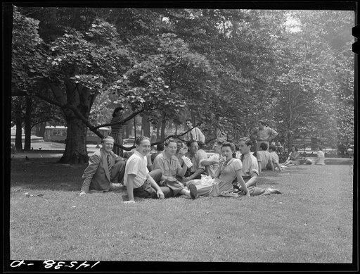 Untitled photo, possibly related to: Lunch hour for government employees. Washington, D.C.