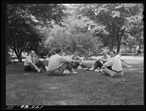 Untitled photo, possibly related to: Lunch hour for government employees. Washington, D.C.