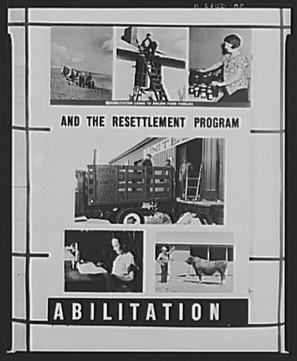 Traveling exhibit. Farm and home rehabilitation. Panel three