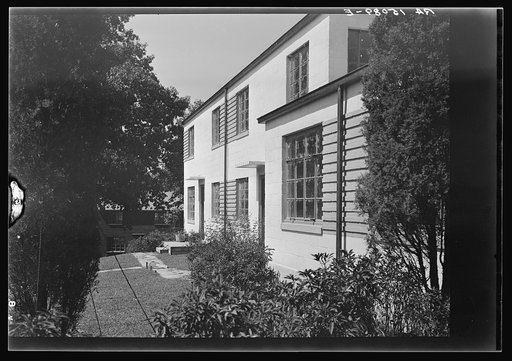 Complete cinder block house at Greenbelt, Maryland