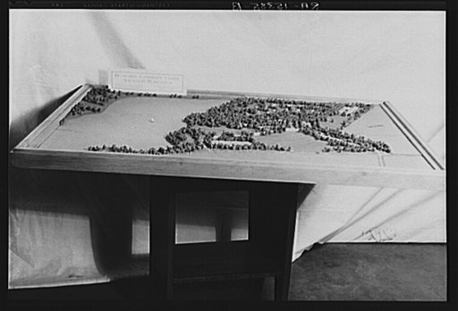 Model of proposed community center. Ashwood Plantations, South Carolina