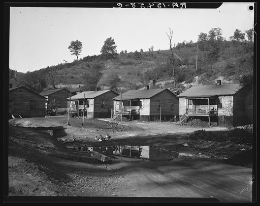 Miner's house at Scott's Run, West Virginia. Note sewerage system
