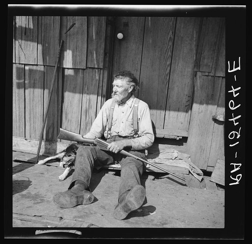 Old homesteader on Oregon Coast land use project. Now relocated on a small farm