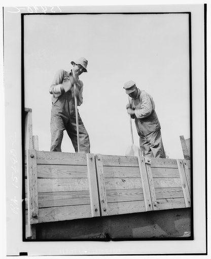 Rammed earth construction near Birmingham, Alabama. Under tamping the earth is compressed approximately fifty percent