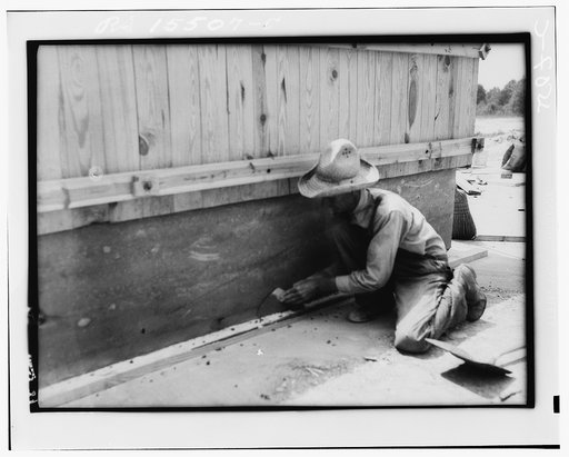 Rammed earth construction near Birmingham, Alabama