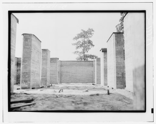 Rammed earth construction near Birmingham, Alabama