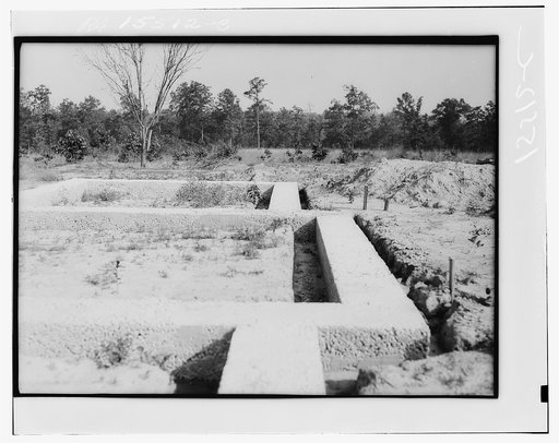 Rammed earth construction near Birmingham, Alabama. A depth of eleven inches is adequate for footings in the Gulf and South Atlantic states