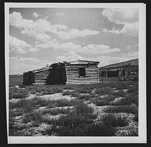 Log cabin on project area. Southwestern Idaho development