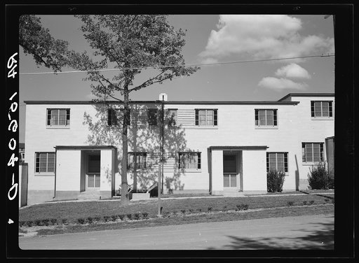 Greenbelt, Maryland. Rear views of houses