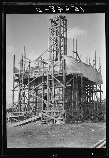 Stone tower on Mount Chenocetah. Northeast Georgia land use project