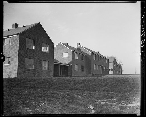 Brick veneer houses. Greenhills, Ohio