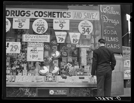 Drugstore window. Washington, D.C.
