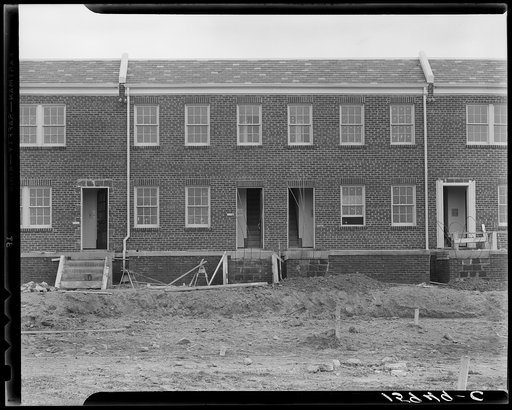 Row houses under construction. Washington, D.C.