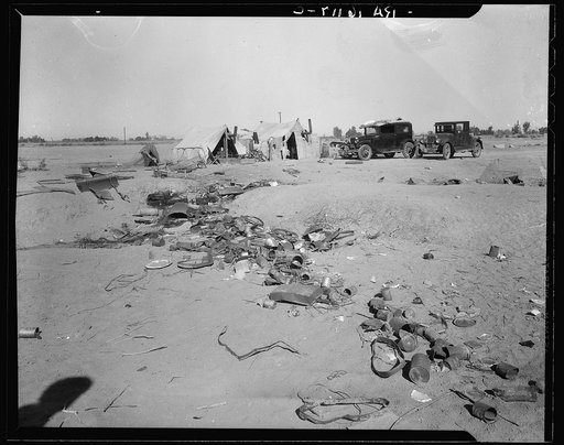 Refugee families near Holtville, California