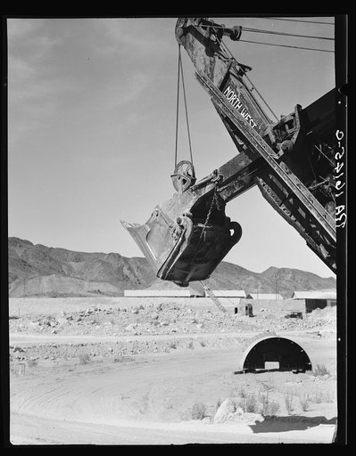 Laguna Dam. The All American Canal, when completed, will extend desert land to cultivation by irrigation in the southwestern United States