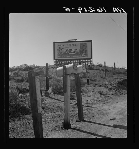 Billboard on U.S. Highway 99, California