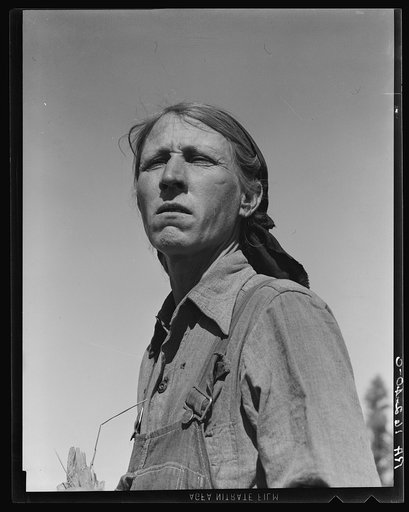 Drought refugee from Oklahoma in California