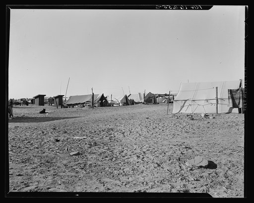 Camp of migratory agricultural workers. Imperial County, California