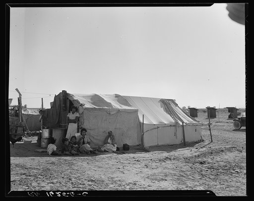 Camp of migratory agricultural workers. Imperial County, California