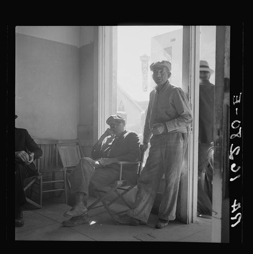Waiting for relief checks. Calipatria, California