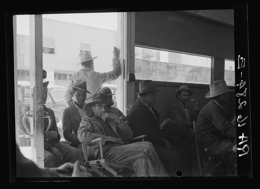 Waiting for relief checks. Calipatria, California