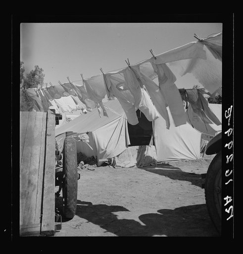The incessant struggle for cleanliness amid dust and dirt. Imperial County, California