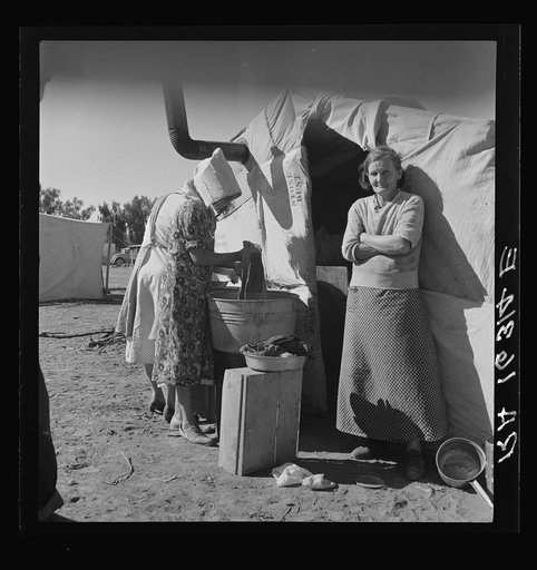 Oklahomans, drought refugees in a southern California squatter's camp