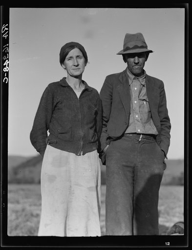 Refugees from the 1936 drought. Came to California for a new start. Now migratory agricultural workers