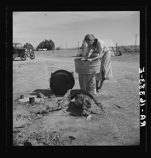Laundry facilities in migratory labor camp. Imperial Valley, California, near Calipatria
