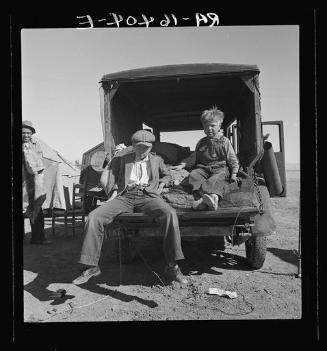 Children of Oklahoma migrants in agricultrual workers' camp near Calipatria, California