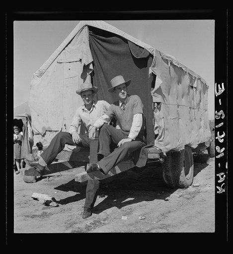 Two boys from New Mexico now in California to work in the harvests