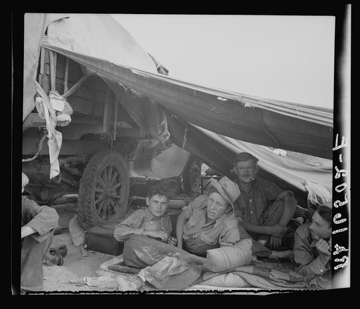 Oklahomans in potato pickers' camp near Shafter, California