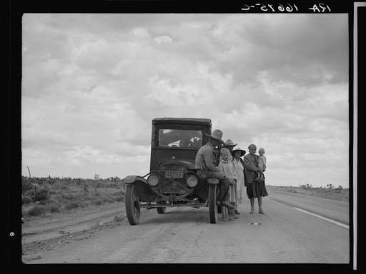 Three related Oklahoma drought refugee families near Lordsburg, New Mexico