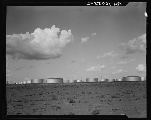 Oil tank farm near Odessa, Texas