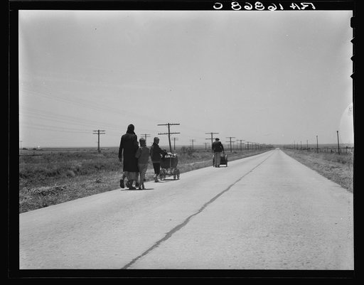 Flood refugees, four miles out of Memphis. Hall County, Texas