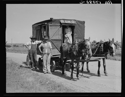 Bound for the wheat harvest. Southwestern Oklahoma