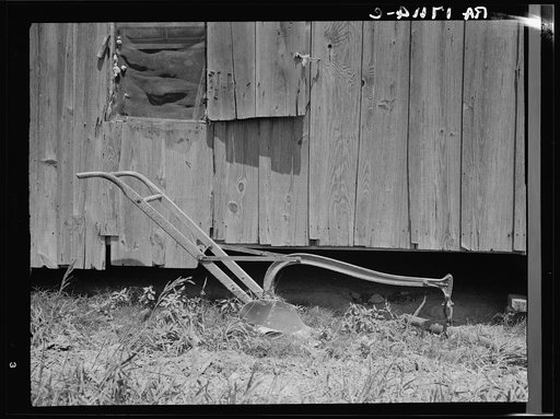 Sharecropper's cabin and sharecropper's tool. Mississippi