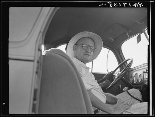 A tractor pioneer of the Mississippi Delta. In 1927 he had 160 colored tenant families working his land, in 1936 he won thirty Farmall tractors and employs thirty families on day labor basis. He says, "Now I can make money. Hours are nothing to us. You can't industrialize farming. We in Mississippi 
