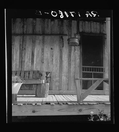 Detail of Negro sharecropper's porch. Washington County, Mississippi