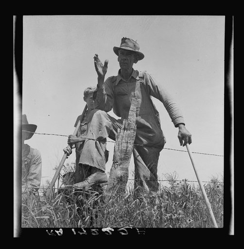 Day laborer near Oil City, Oklahoma. Carter County, Oklahoma