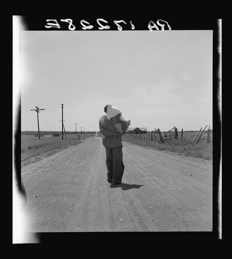 Man going home with relief. Bought provisions. Near Oil City, Oklahoma.  Carter County