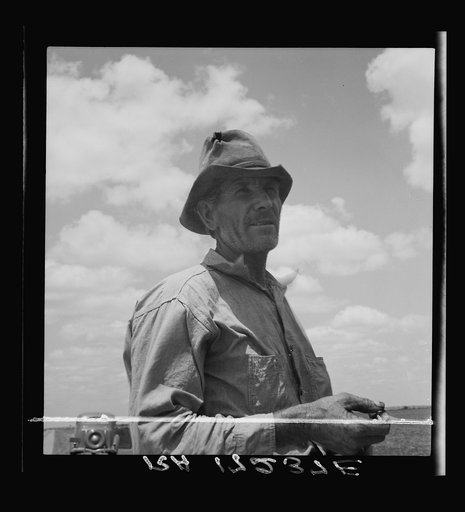 Father of Texas migrant family who follow the cotton crop from Corpus Christi to the Panhandle