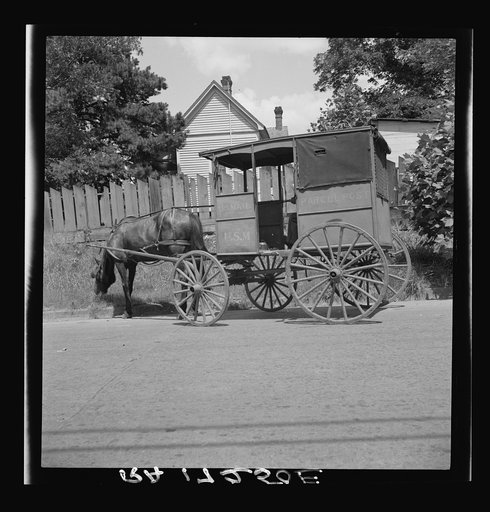 Mail wagon. Marshall, Texas
